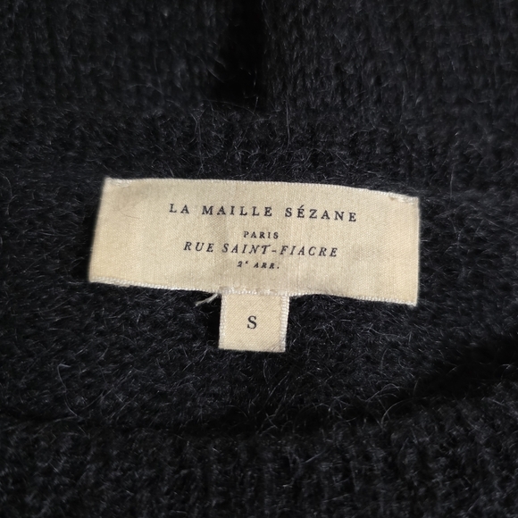 Sezane x Le Fil Rouge Sylvestre Jumper in Noir Size Small - Picture 4 of 5